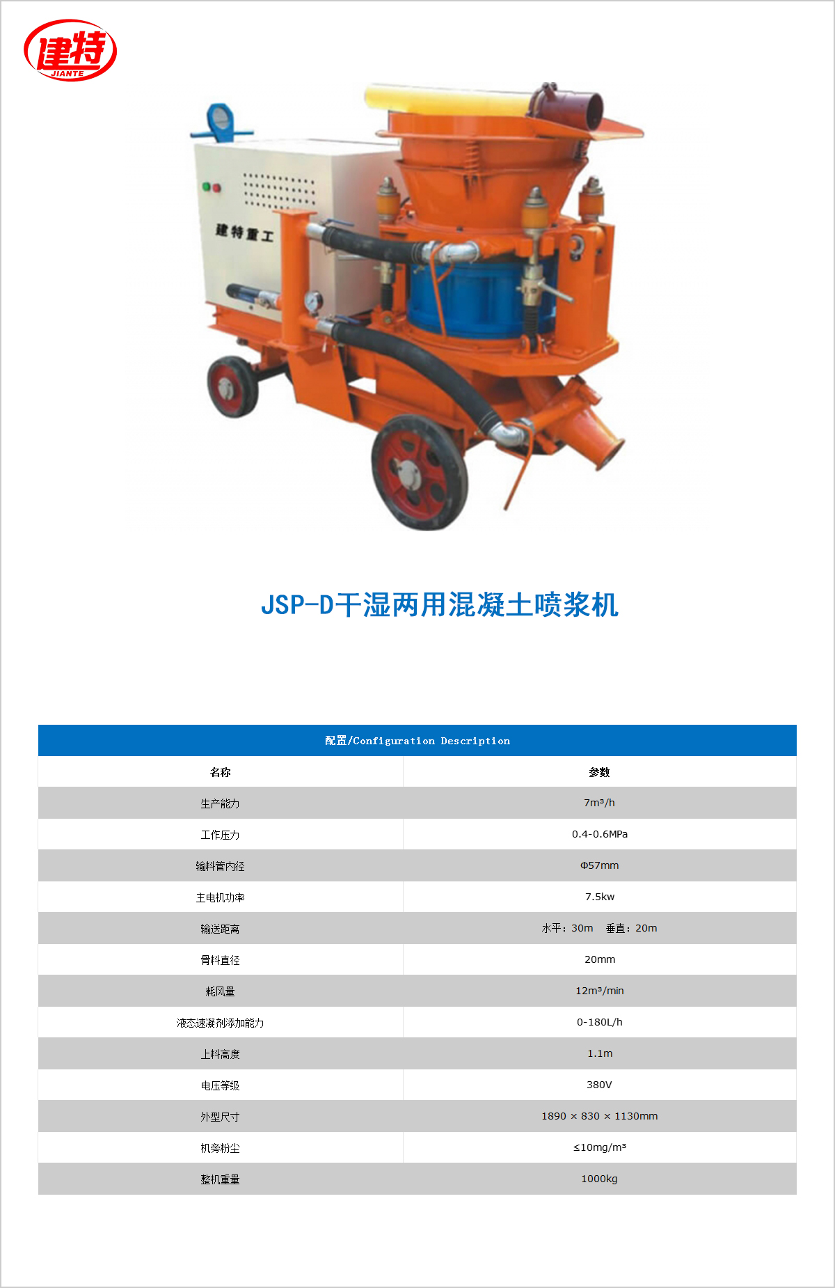 01-JSP-D干湿两用混凝土喷浆机